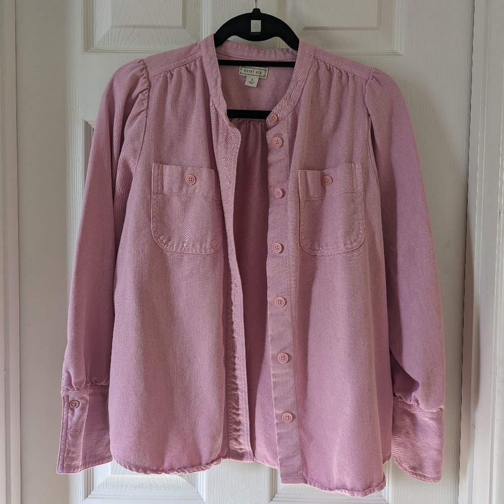 Point Sur pink band collar button up from J. Crew - S